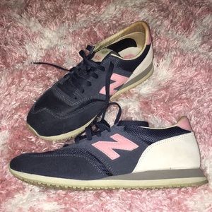 Navy & Pink New Balance tennis shoes